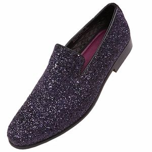 NEW Amali Mens Tux Black Sparkling Glitter Slip On